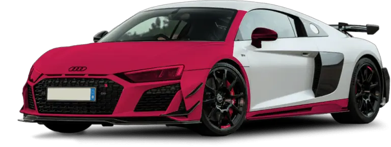 Audi R8 Track Package with a custom vinyl wrap by Slims Detailing Studio in Round Rock, TX.